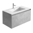 Odion Concrete Wall Hung Vanity Unit with White Basin 900mm