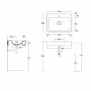 Micheli Matt Grey Wall Hung Basin 700mm SPEC
