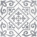 Xabia Silver Patterned Matt Porcelain Tile 452x452mm
