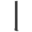 Upton Grey Double Vertical Column Radiator 1800x200mm