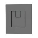 Apache Gunmetal Square Dual Flush Button