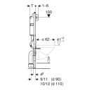 Geberit Duofix 1120mm Wall Hung WC Frame & Concealed Cistern with Delta30 Flush Plate