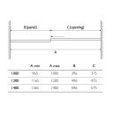 Fabio Sliding Shower Door Dimensions