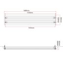 Perth White Double Horizontal Flat Panel Radiator 340x1600mm