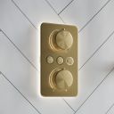 Aqualisa S1 Brushed Gold Smart Digital Shower Triple Outlet (Slide Rail Kit with Bath Filler and Fixed Wall Head) HP/Combi