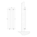 Perth Grey Single Vertical Flat Panel Radiator 1600x475mm
