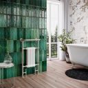 Hive White & Nickel Heated Towel Rail - 938x500mm Hero