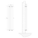 Perth White Single Vertical Flat Panel Radiator 1800x340mm