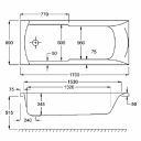 Carron Matrix Super Strong Single Ended Bath 1700x700mm