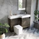 Summers Metallic Right Hand Combination Vanity Basin and WC Unit 1200mm