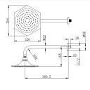 Adonis Chrome Fixed Rainfall Showerhead 200mm