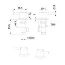 Taos Chrome Round Bath Deck Mounted Side Valves Dimensions