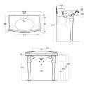 Alaric Console Basin with Ceramic Legs