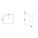 Tavistock Structure Slim Full Pedestal Basin