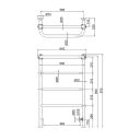 Burlington Berkeley Chrome Heated Towel Rail 950x642mm