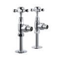 Burlington Chrome Traditional Angled Pair of Radiator Valves