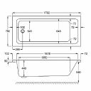 Carron Quantum Single Ended Carronite Bath 1800x800mm