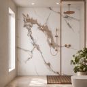 Pristina Carrara Bronze Marble Waterproof PVC Shower Wall Panel 1000x2400mm