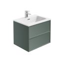 Kendal Pine Green Wall Hung Vanity Unit - 600mm
