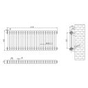 Upton Grey Triple Horizontal Column Radiator 400x1010mm