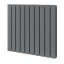 Perth Grey Double Vertical Flat Panel Radiator 600x680mm