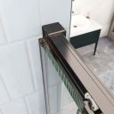 Fabio Gunmetal Sliding Shower Door Quadrant 900x900mm