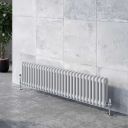 Upton White Double Horizontal Column Radiator 300x1370mm