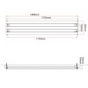 Perth White Single Horizontal Flat Panel Radiator 340x1800mm