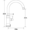 Traditional Bath Shower Mixer Tap Dimension Drawing