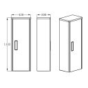 Griffin Petrol Blue Wall Mounted Tall Storage Cabinet
