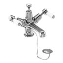 Burlington Kensington Chrome Basin Mixer Tap with Plug & Chain Waste