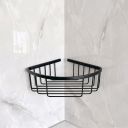 Black Single Corner Shower Basket