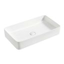 Monica White Rectangular Countertop Basin