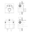 Baylin Chrome Triple Outlet Concealed Valve Shower Pack