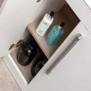 Nante Gloss White Floor Standing Vanity Unit with Ceramic Basin 800mm