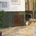 Clement Antique Copper Double Horizontal Column Radiator - 600x605mm