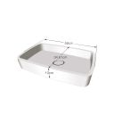 Marzio Nero Honed Marble Rectangle Basin 346x580mm