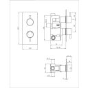 Round Concealed Shower Valve - Single Outlet Chrome Spec