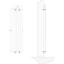 Perth Grey Double Vertical Flat Panel Radiator 1800x340mm