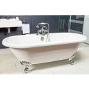 Roomset image of the Mere Traditional Freestanding Acrylic Bath with Chrome Feet 1780x800mm