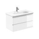 Neon Gloss White Wall Hung Vanity Unit with Lynx Resin Basin 900mm