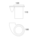 Charvil Chrome Glass Tumbler and Holder