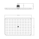 Baylin Gunmetal Square Shower Head