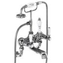 Burlington Kensington Chrome Wall Mounted Bath Shower Mixer Tap with S Adjuster