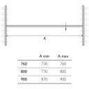 Rivar Chrome Pivot Shower Door Opening Size Dimensions