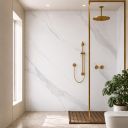 Pristina Carrara Marble Waterproof PVC Shower Wall Panel 1000x2400mm