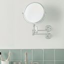 Burlington Chrome Traditional Cosmetic Shaving Extendable Wall Mirror