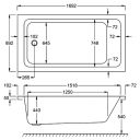 Carron Quantum Acrylic Single Ended Bath 1700x900mm