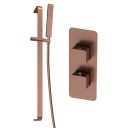 Liva Brushed Bronze Concealed Shower Valve & Slide Rail