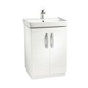 Tavistock Compass Gloss White Floor Standing Vanity Unit with Ceramic Basin 600mm